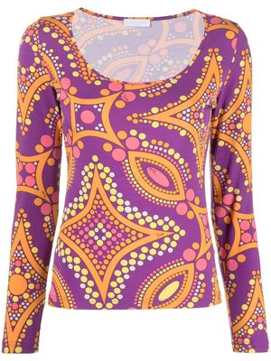 PUCCI Pre-Owned 2000s geometric print long-sleeved top - Purple