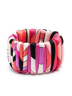 PUCCI Pre-Owned 2010 abstract-print bangle bracelet - Pink