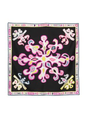 PUCCI Pre-Owned abstract-print silk scarf - Black