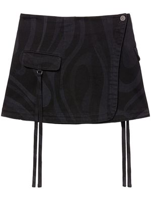 PUCCI printed denim skirt - Black