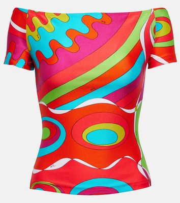 Pucci Printed off-shoulder top