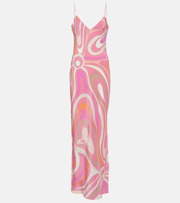 Pucci Printed silk maxi dress