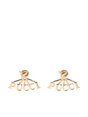PUCCI Pucci P logo earrings - Gold