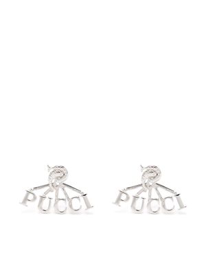 PUCCI Pucci P logo earrings - Silver
