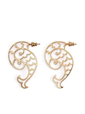 PUCCI Pucci P polished earrings - Gold