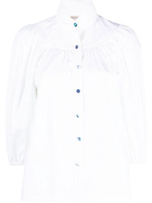 PUCCI puff-sleeve cotton shirt - White
