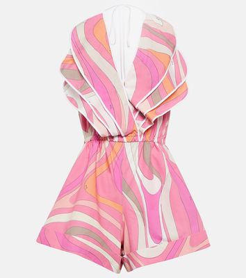 Pucci Ruffled printed cotton jumpsuit