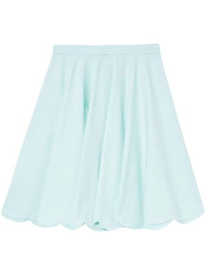 PUCCI scallop-hem A-Line skirt - Blue