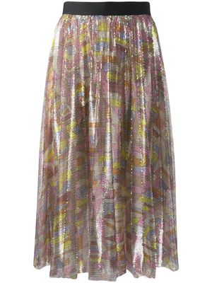 PUCCI sequin pleated skirt - Multicolour