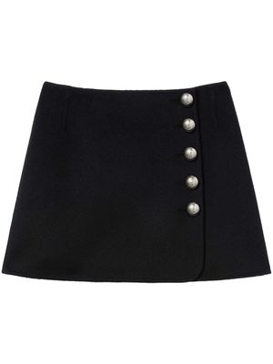 PUCCI side-button fastening wool miniskirt - Black