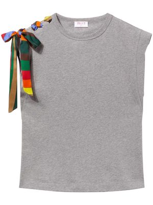 PUCCI stripe-detailing cotton T-shirt - Grey