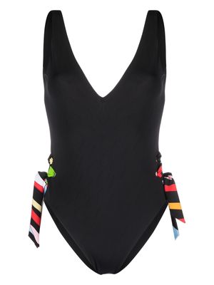 PUCCI stripes-print swimsuit - Black