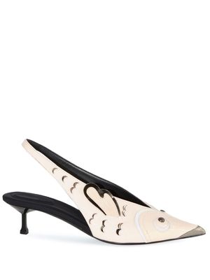 PUCCI studded leather slingback pumps - Pink