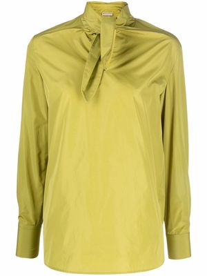 PUCCI tie-neck cropped blouse - Green