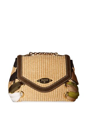 PUCCI Tressage logo-plaque bag - Neutrals