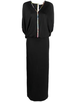 PUCCI V-neck silk maxi dress - Black