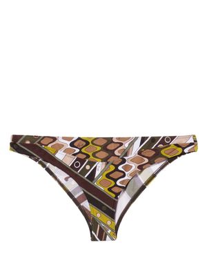 PUCCI Vivara-print bikini bottoms - Green