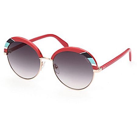 Pucci Women's Red Metal Round Sunglasses