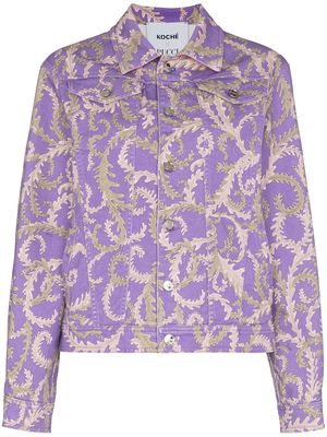 PUCCI x Koché Selva-print denim jacket - Purple