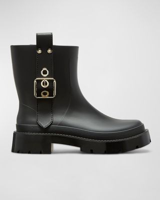 Puddle Chic Belted Moto Rain Boots