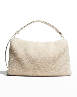 Puffin Faux-Fur Shoulder Bag