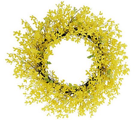 Puleo 30" Winter Jasmine Floral Spring Wreath