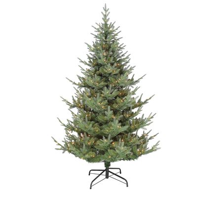 Puleo 6.5 ft Pre-Lit Hillside Spruce Artificial Tree
