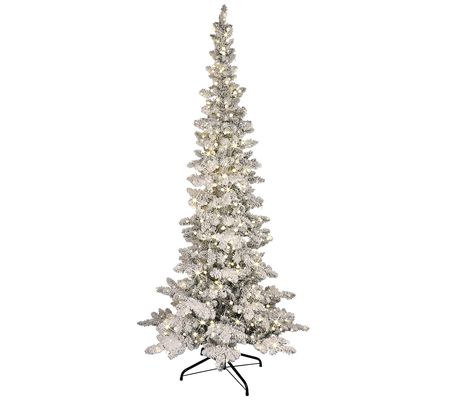 Puleo 6.5' Pre-Lit Flocked Whistler ArtificialPine Tree