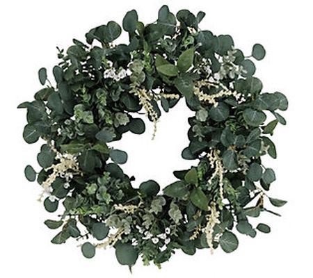 Puleo International 24" Eucalyptus Floral Sprin g Wreath