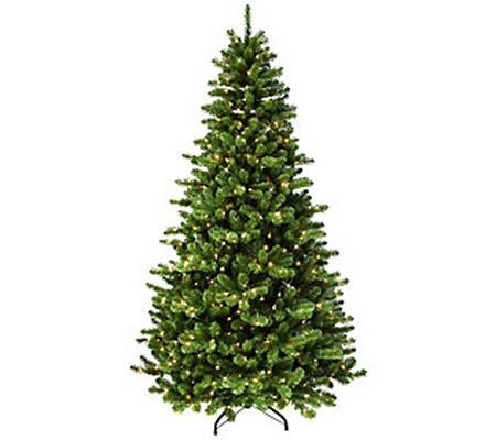 Puleo International 7.5' Prelit Vancouver Spruc e ChristmasTre