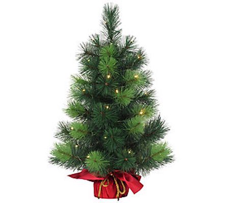 Puleo Pre-Lit 2' Table Top Artificial Christmas Tree