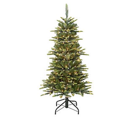 Puleo Pre-Lit 4.5' Slim Aspen Fir Artificial Ch ristmas Tree