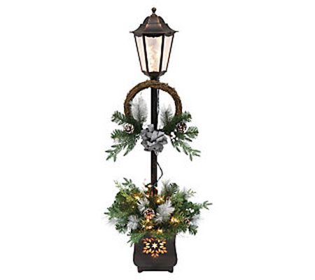 Puleo Pre Lit 4' Christmas Lamp Post w/35 Clear lights