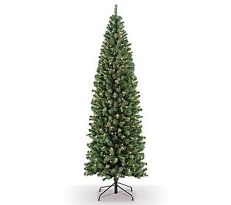 Puleo Pre-Lit 6.5' Pencil Northern Fir Christma s Tree