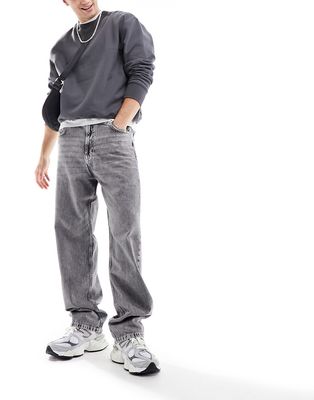 Pull & Bear baggy fit jeans in gray