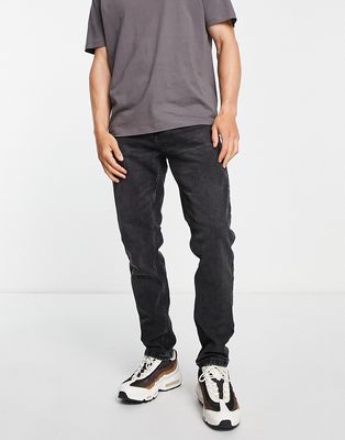 Pull & Bear basic straight fit jeans in black