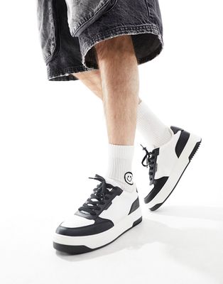 Pull & Bear chunky ridged sole sneakers in multi
