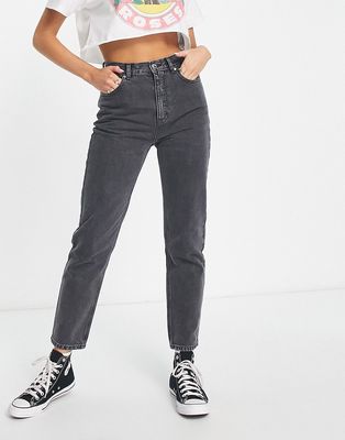 Pull & Bear high waisted mom jean in washed gray