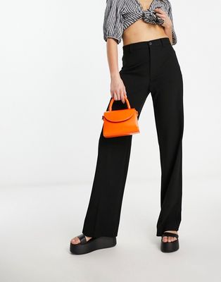 Pull & Bear high waisted tailored pants in black