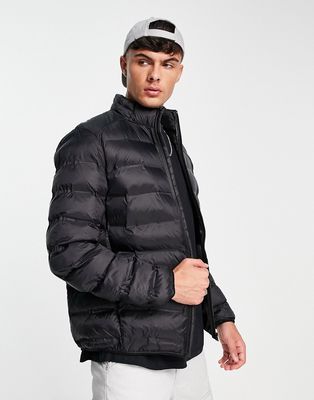 Pull & Bear lightweight puffer jacket in black