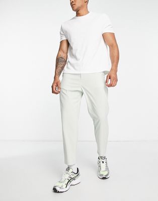 Pull & Bear loose tailored pants in sage-Green