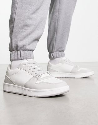 Pull & Bear low color block sneakers in gray