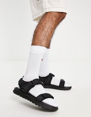 Pull & Bear multistrap tech sandals in black