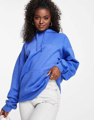 Pull & Bear oversized hoodie in off blue