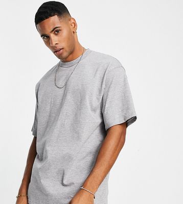 Pull & Bear oversized T-shirt in gray heather exclusive to ASOS