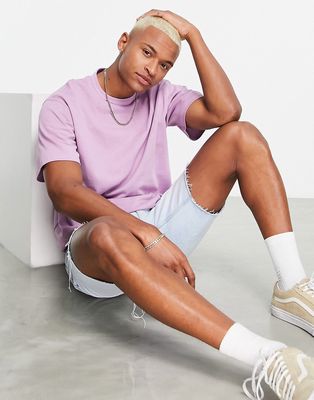 Pull & Bear oversized t-shirt in lilac-Purple