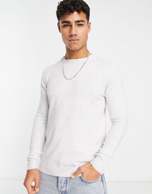 Pull & Bear relaxed fit sweater in gray