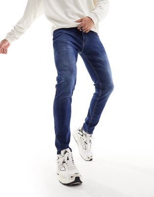 Pull & Bear skinny fit jeans in dark blue