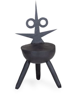 Pulpo "Little Tully, Little Monster" wood stool - Black