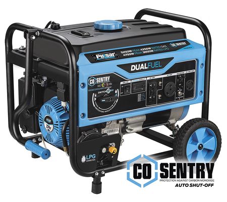 Pulsar 5250 Watt Dual Fuel Generator with CO Se ntry